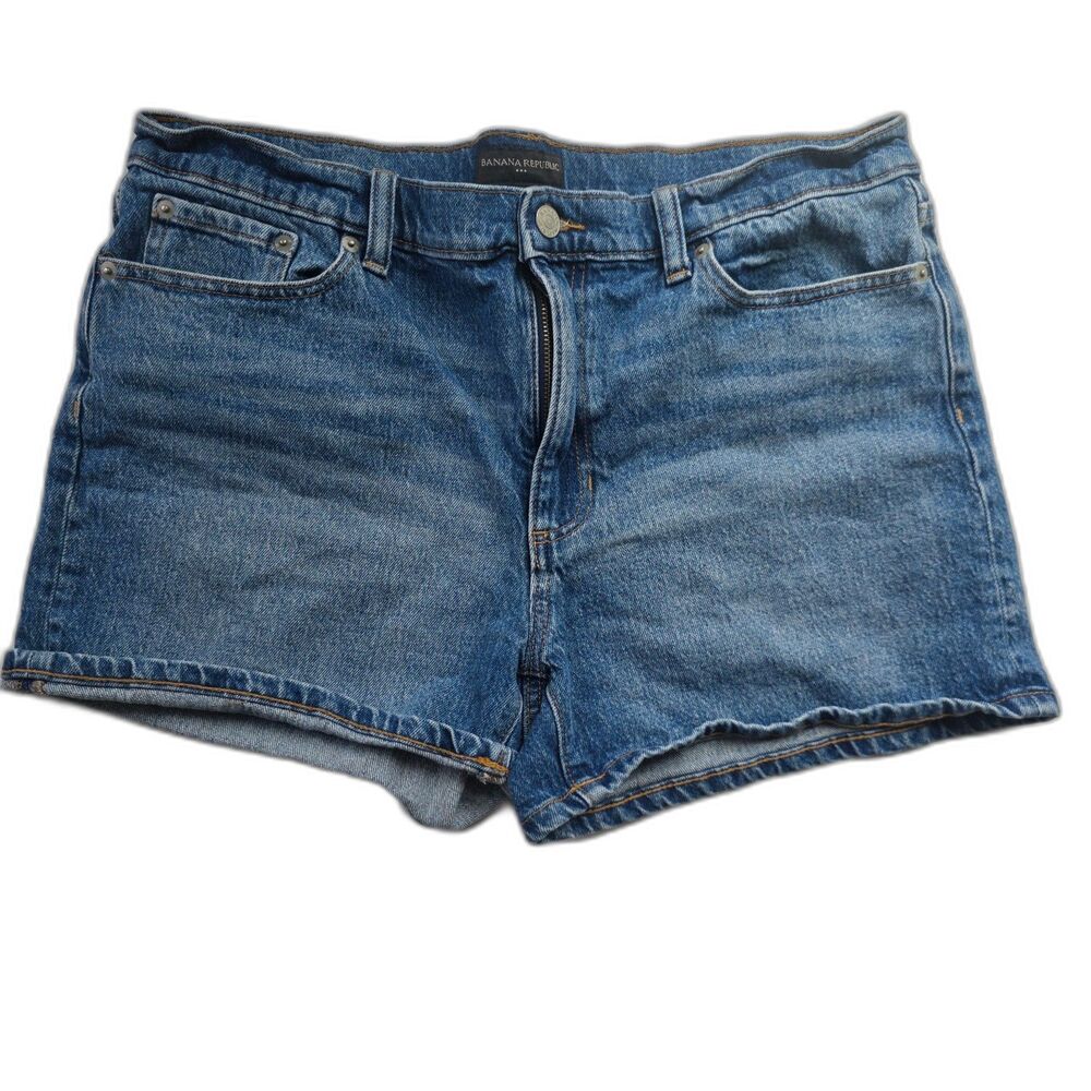 Banana Republic Denim Shorts Women's 31/12 Med Wash Mid-Rise EUC